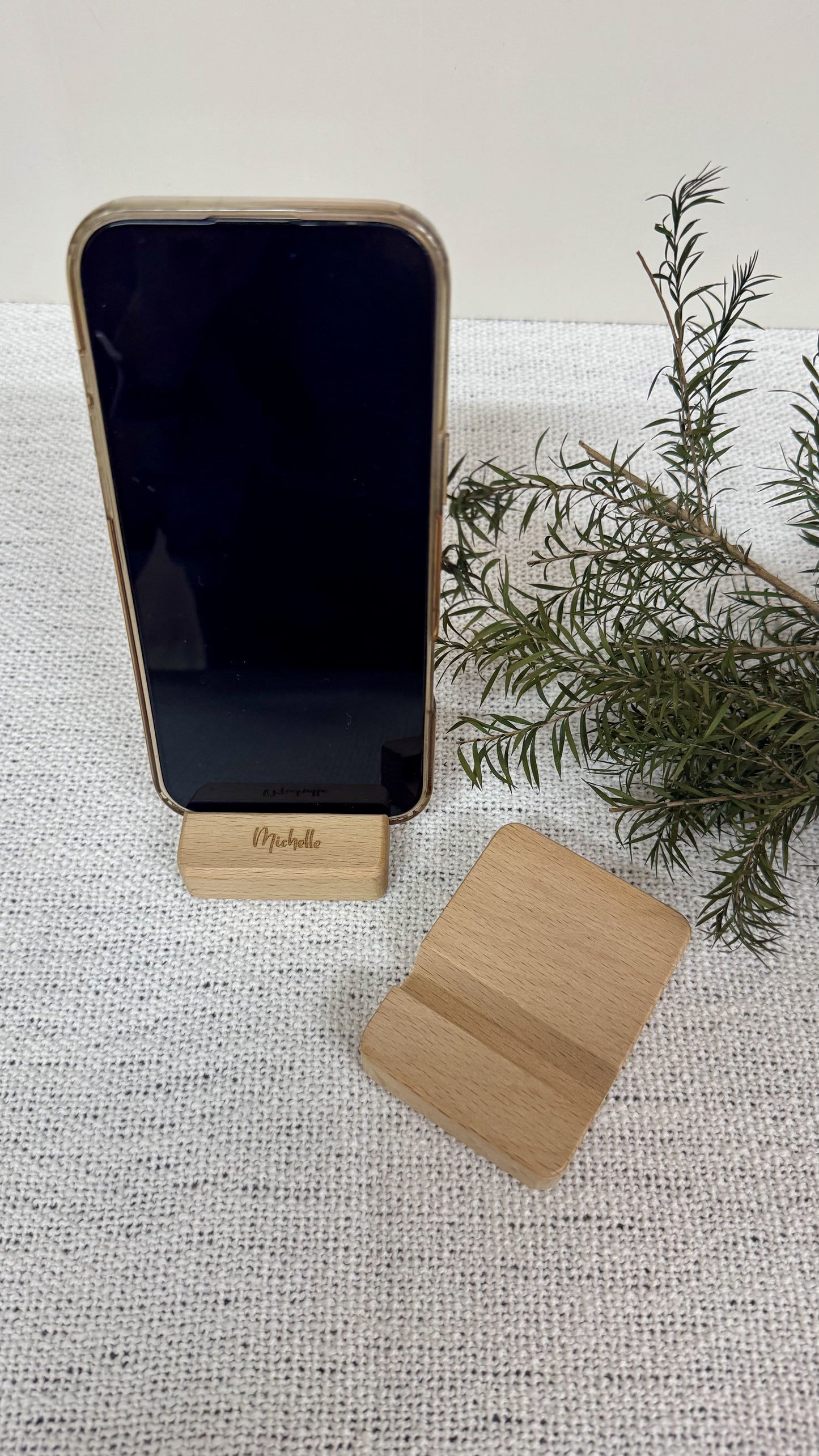 Timber Dock | Wooden Phone Holder