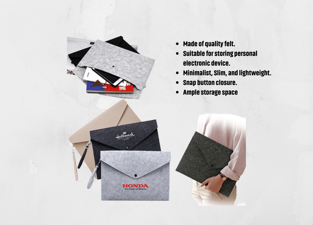 Feltfolio | 14" Felt iPad and Document Carry Folder - Personalized Gift - The Chic Habitat