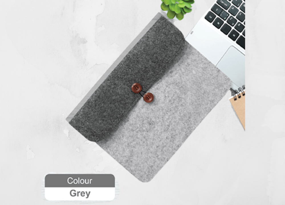 Feltform Sleeve | 15.4" Duo Tone Felt Sleeve Pouch - Personalized Gift - The Chic Habitat