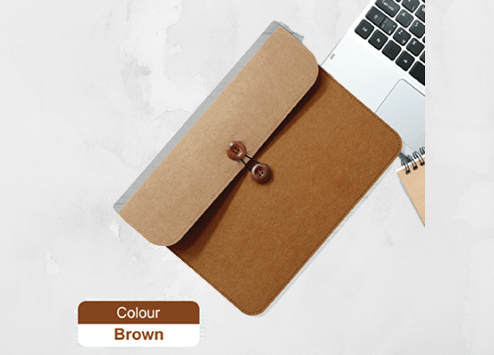 Feltform Sleeve | 15.4" Duo Tone Felt Sleeve Pouch - Personalized Gift - The Chic Habitat