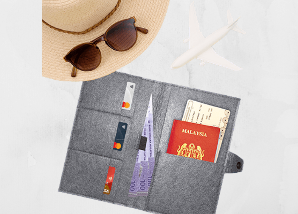 Feltkeep Pouch | Felt Passport Multi - purpose Pouch with Pen Loop - Personalized Gift - The Chic Habitat