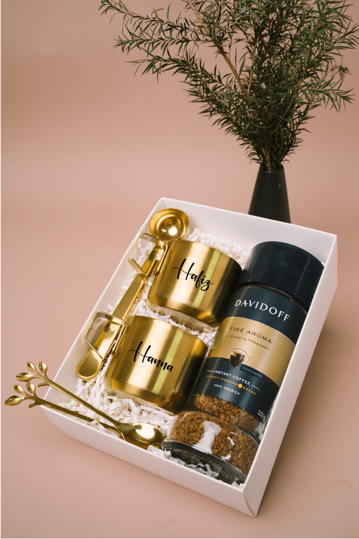 Gift Set | For THEM - Shimmer & Sip Set - Personalized Gift - The Chic Habitat