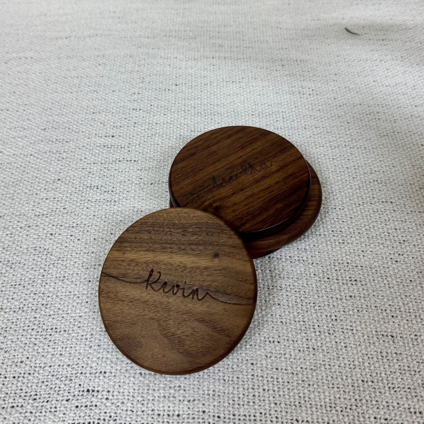Round Wooden Coaster - Personalized Gift - The Chic Habitat