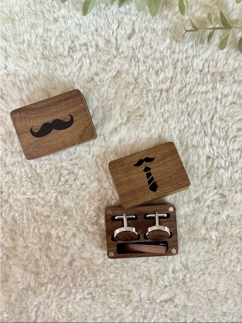 The Finishing Touch | Tie Clip & Cuff Links Set - Personalized Gift - The Chic Habitat