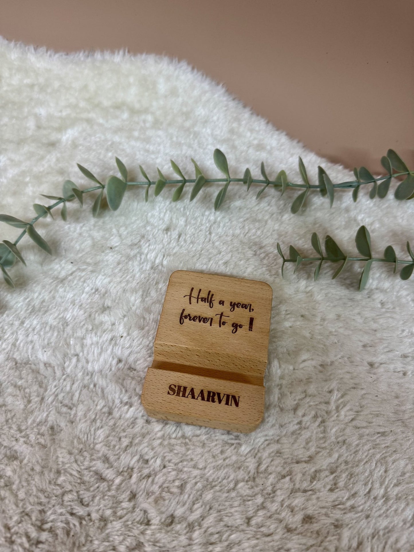 Timber Dock | Wooden Phone Holder - Personalized Gift - The Chic Habitat
