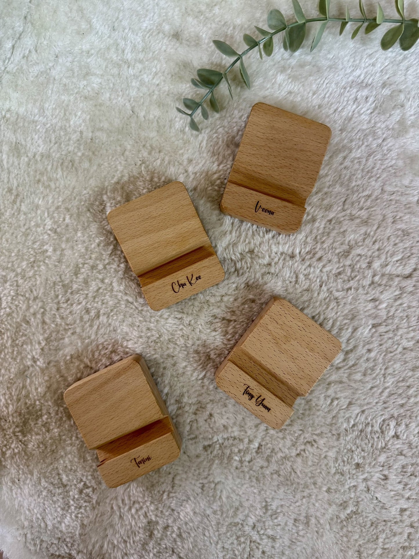 Timber Dock | Wooden Phone Holder - Personalized Gift - The Chic Habitat