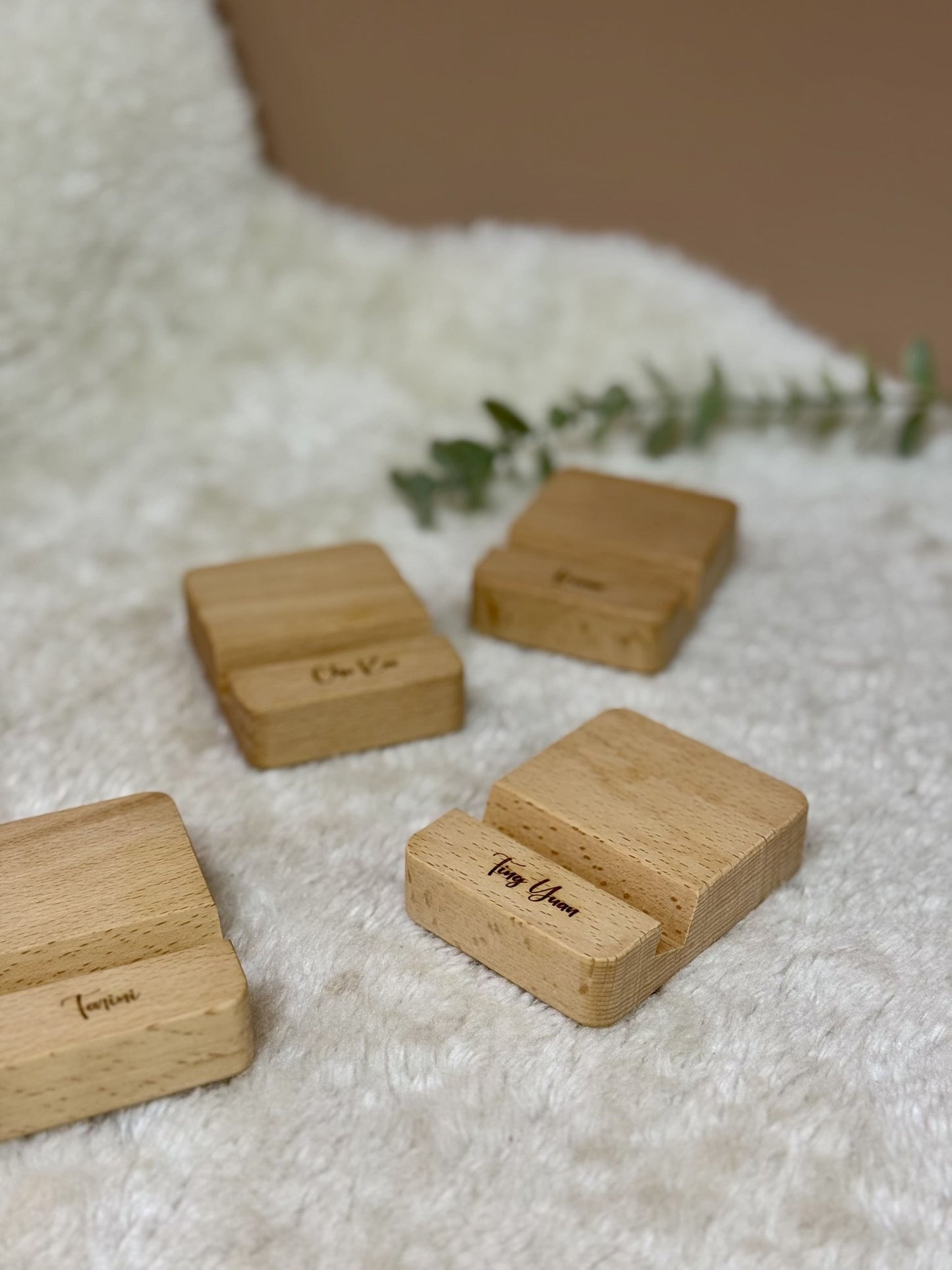 Timber Dock | Wooden Phone Holder - Personalized Gift - The Chic Habitat