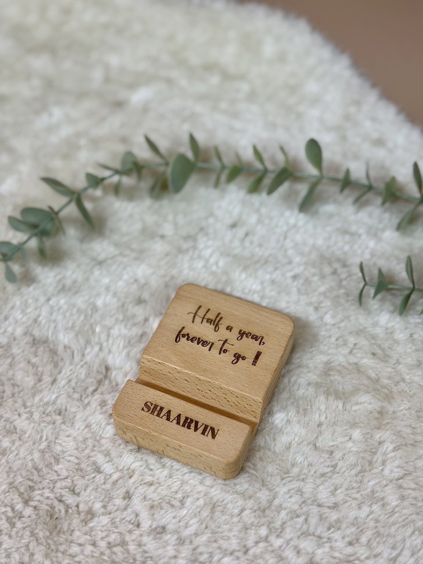Timber Dock | Wooden Phone Holder - Personalized Gift - The Chic Habitat