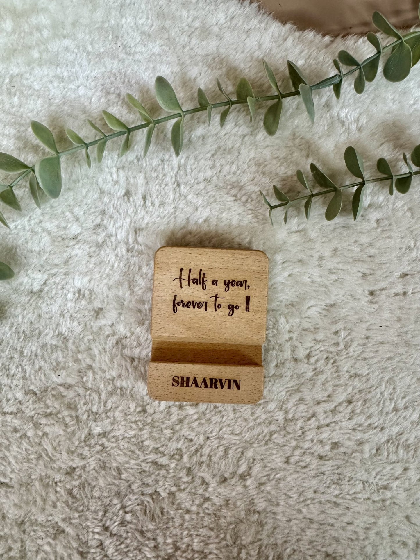 Timber Dock | Wooden Phone Holder - Personalized Gift - The Chic Habitat