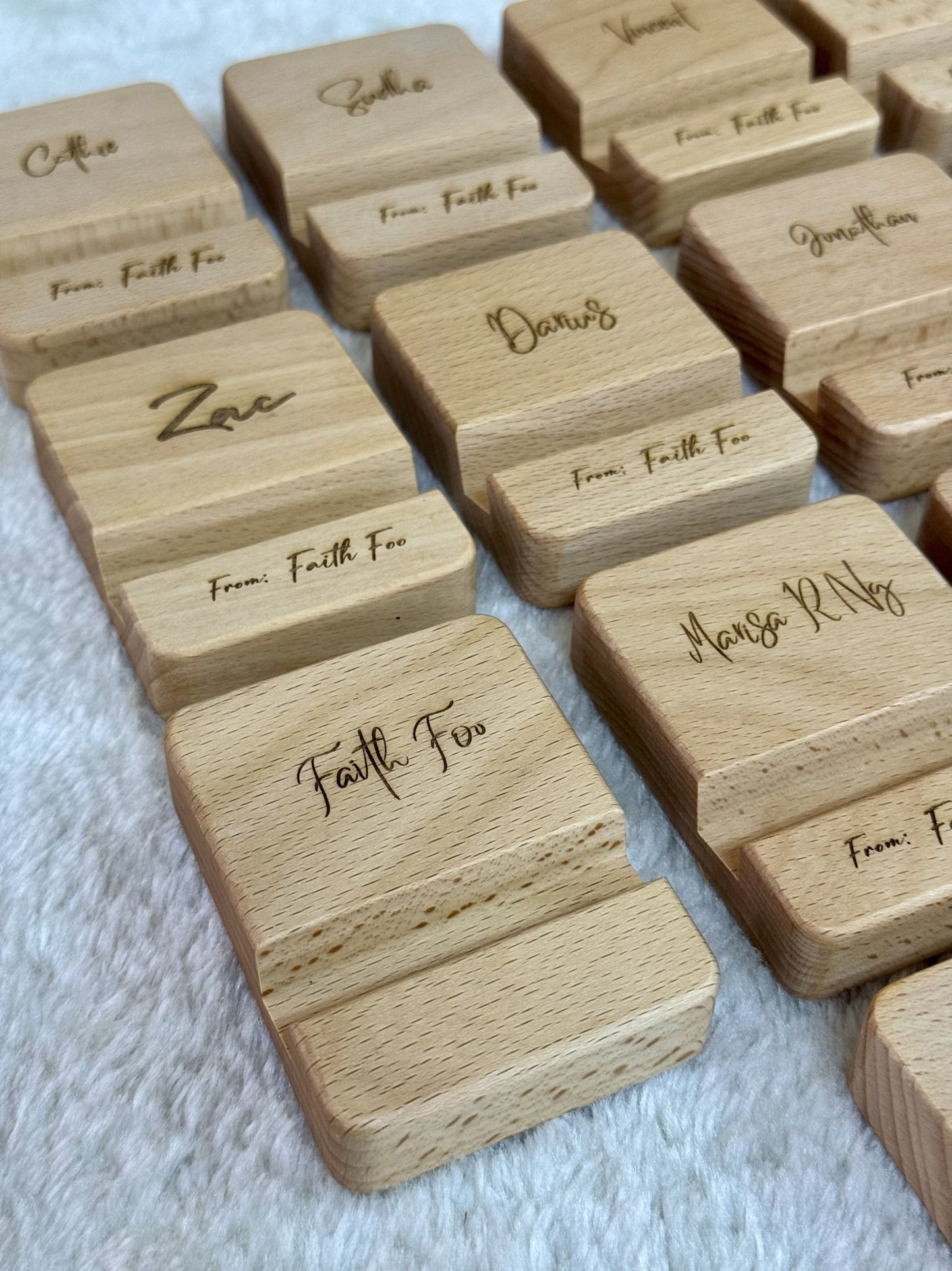 Timber Dock | Wooden Phone Holder - Personalized Gift - The Chic Habitat