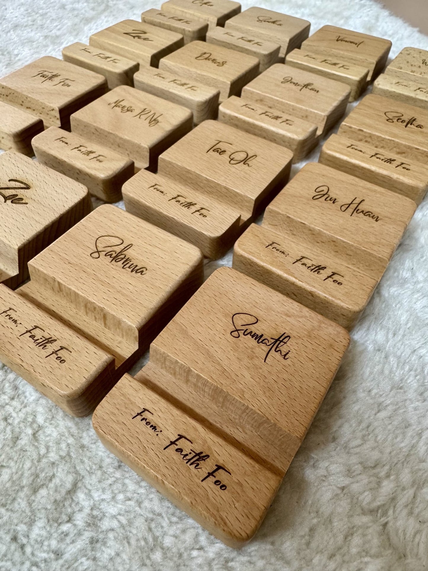 Timber Dock | Wooden Phone Holder - Personalized Gift - The Chic Habitat