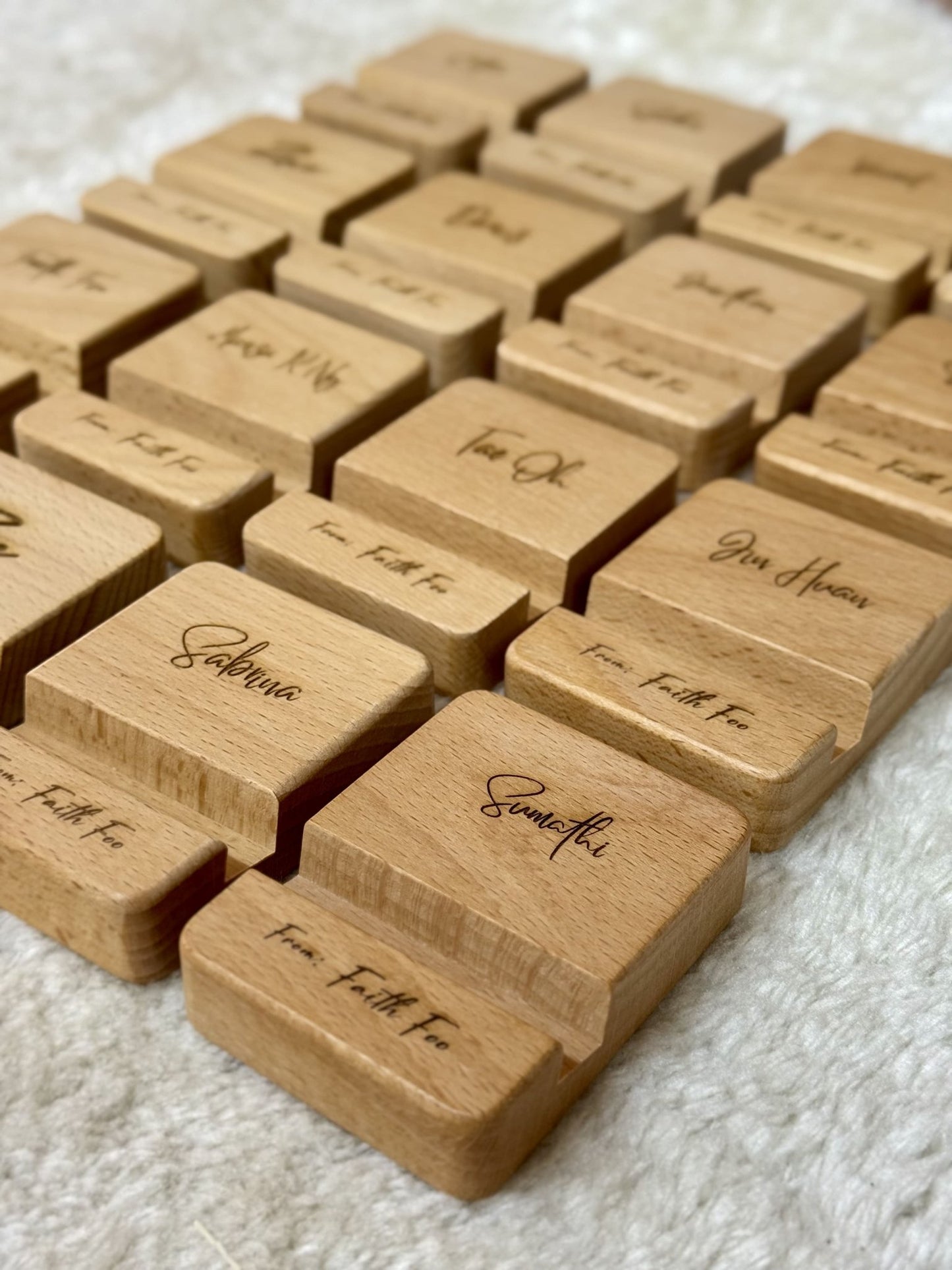 Timber Dock | Wooden Phone Holder - Personalized Gift - The Chic Habitat