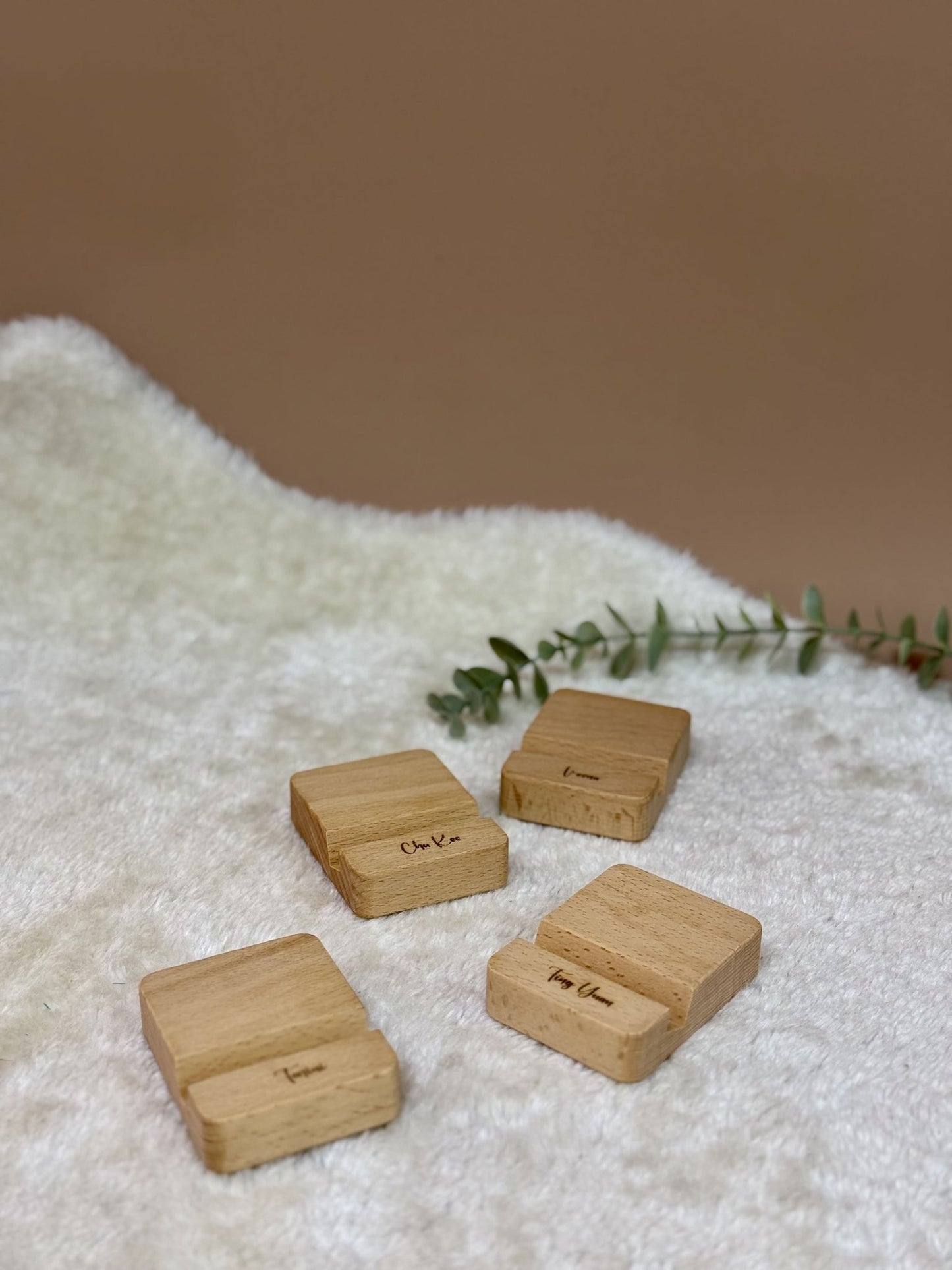 Timber Dock | Wooden Phone Holder - Personalized Gift - The Chic Habitat