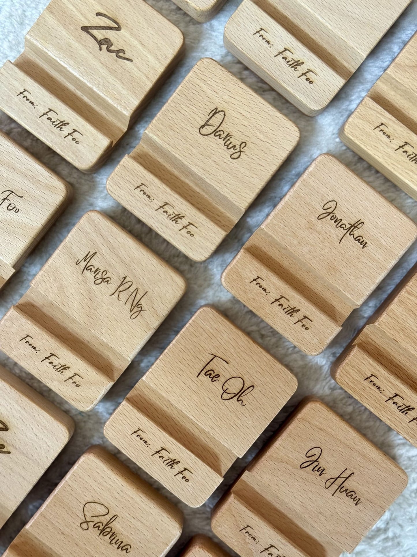 Timber Dock | Wooden Phone Holder - Personalized Gift - The Chic Habitat
