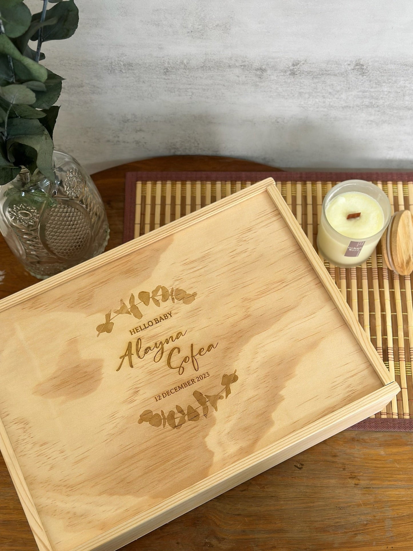 Wooden Keepsake Box | Large -Personalized Gift- The Chic Habitat