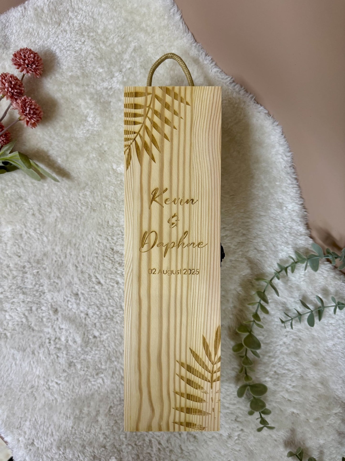 Wooden Wine Box - Single - The Chic Habitat