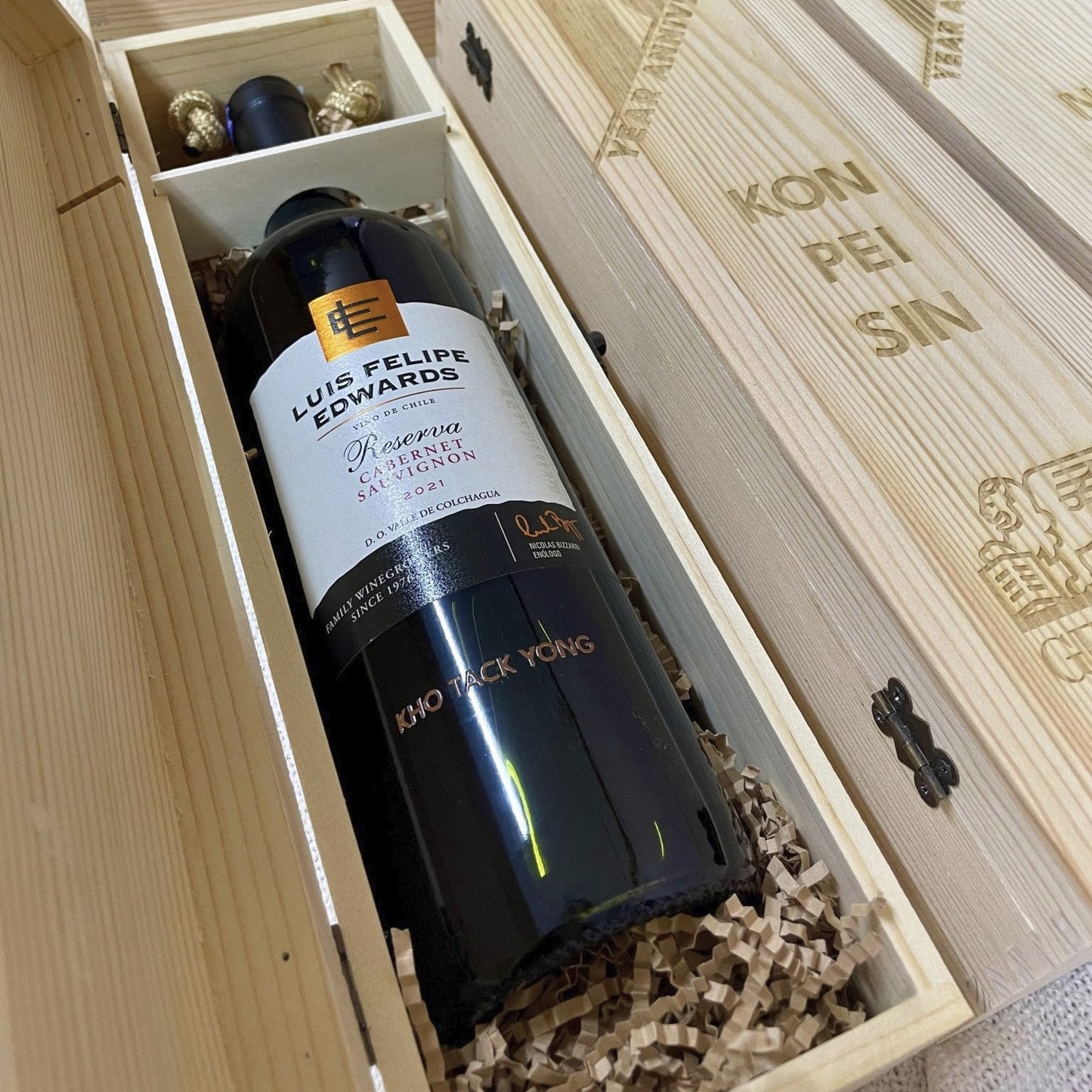 Wooden Wine Box - Single - The Chic Habitat