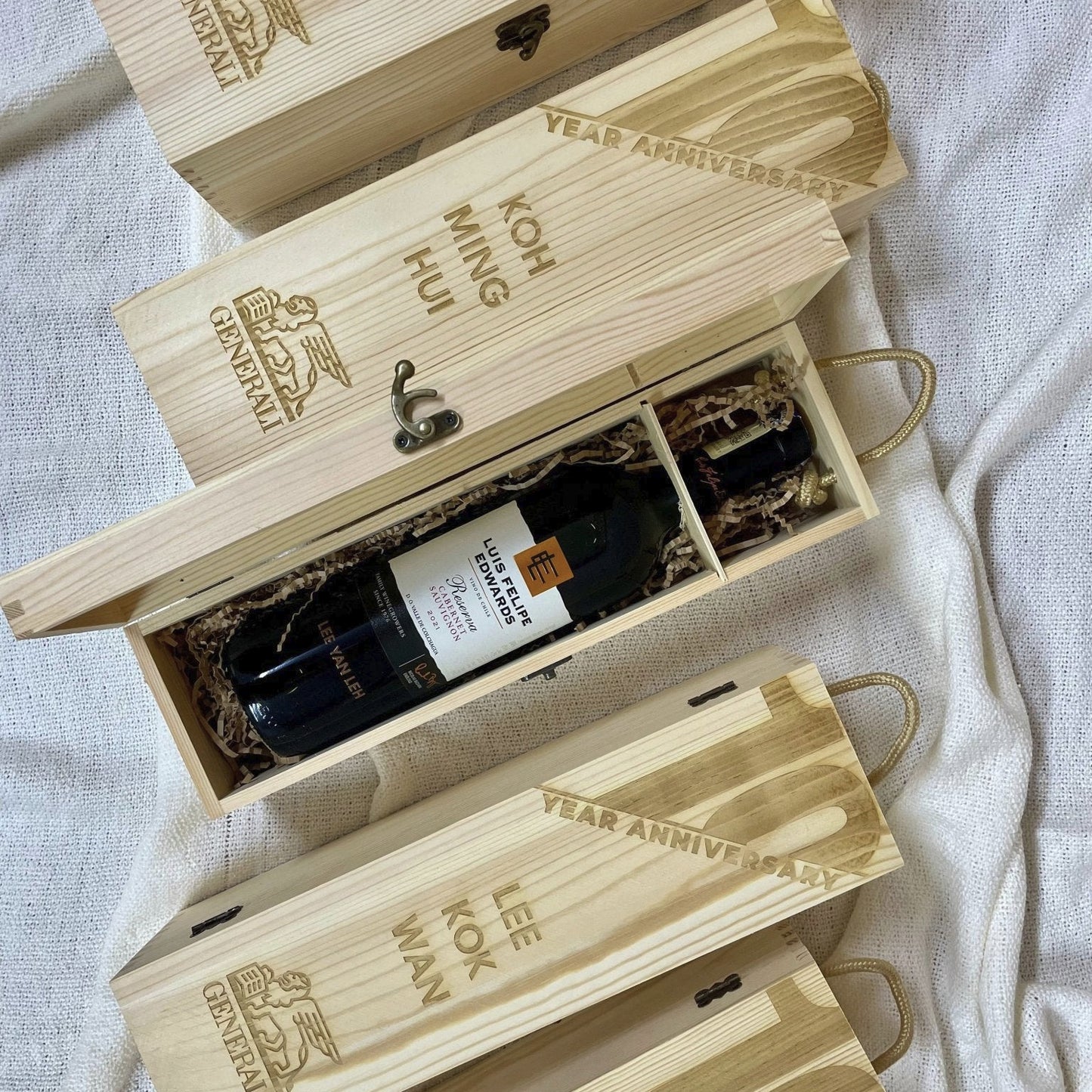 Wooden Wine Box - Single - The Chic Habitat