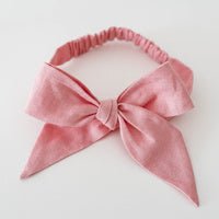 Snuggle Hunny Kids | Linen Bow Pre-Tied Headband Wrap - The Chic Habitat