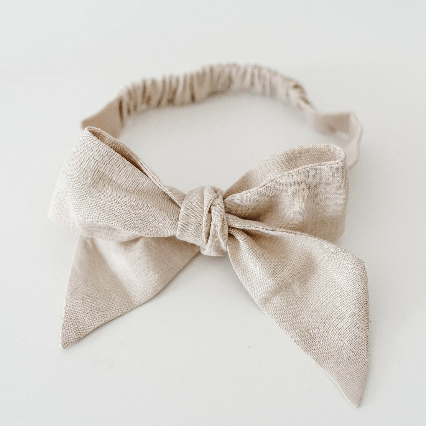 Snuggle Hunny Kids | Linen Bow Pre-Tied Headband Wrap - The Chic Habitat