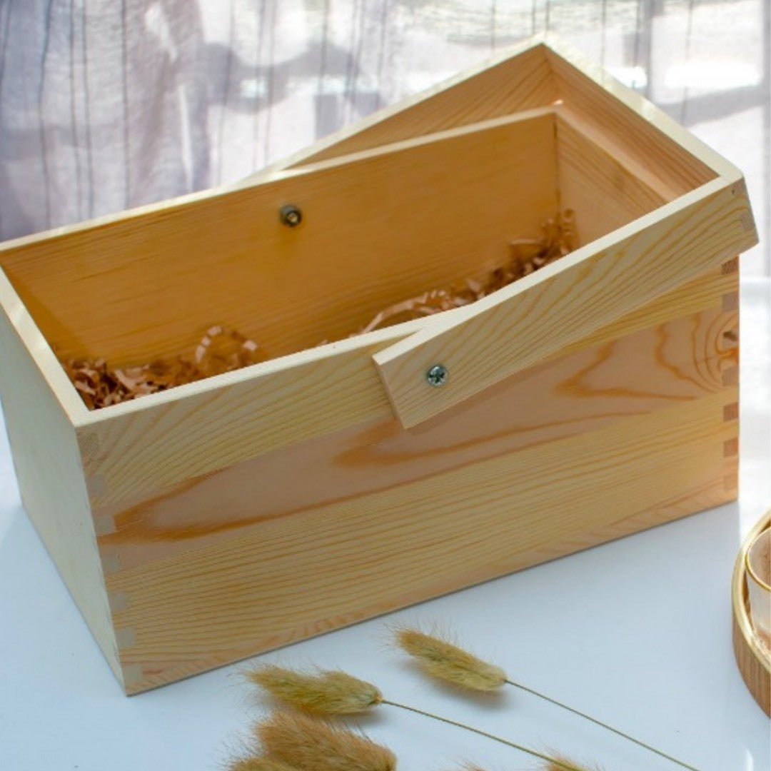 Wooden Crate with Handle - The Chic Habitat