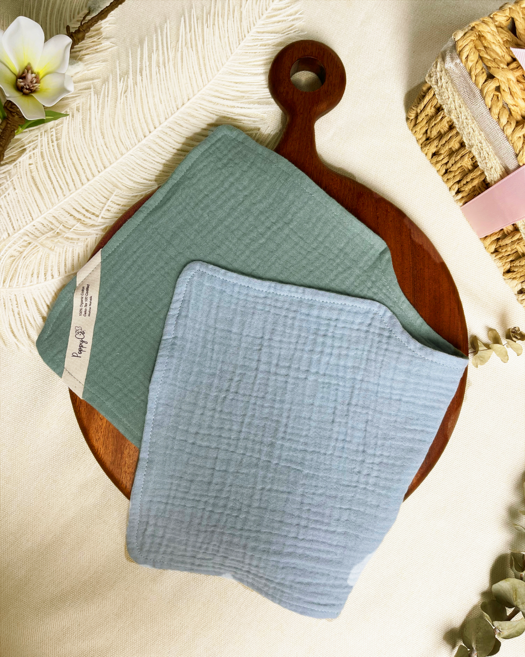 PoppyCo. | Reversible Baby Burp Cloth