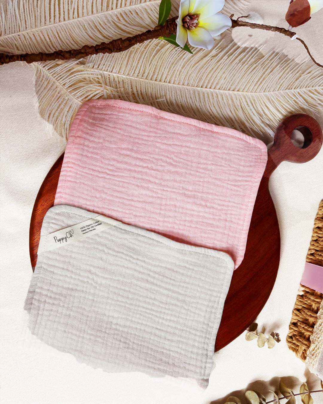 PoppyCo. | Reversible Baby Burp Cloth