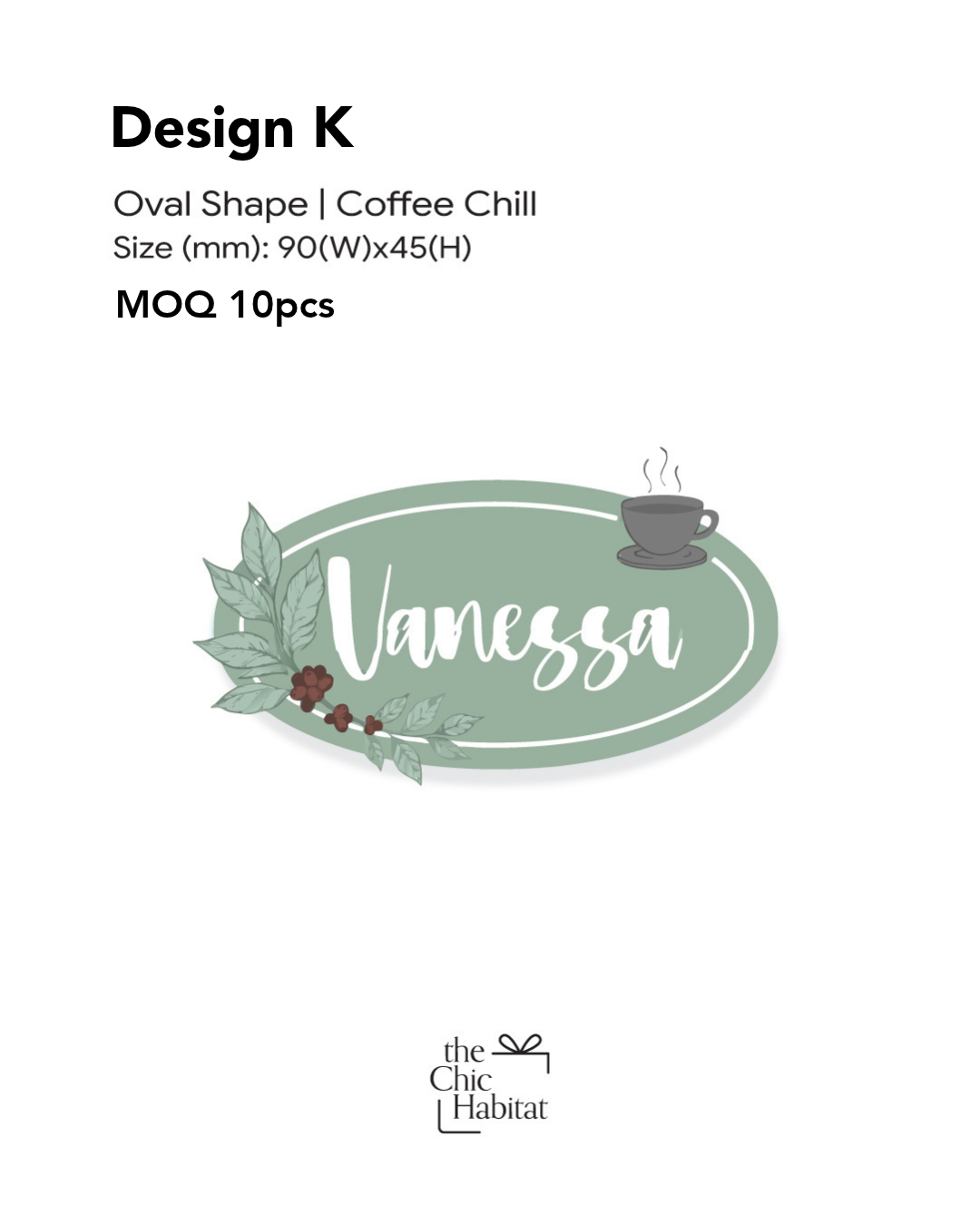 Personalised Acrylic Name Tag with Magnetic Back