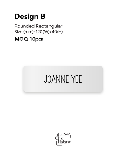 Personalised Acrylic Name Tag with Magnetic Back