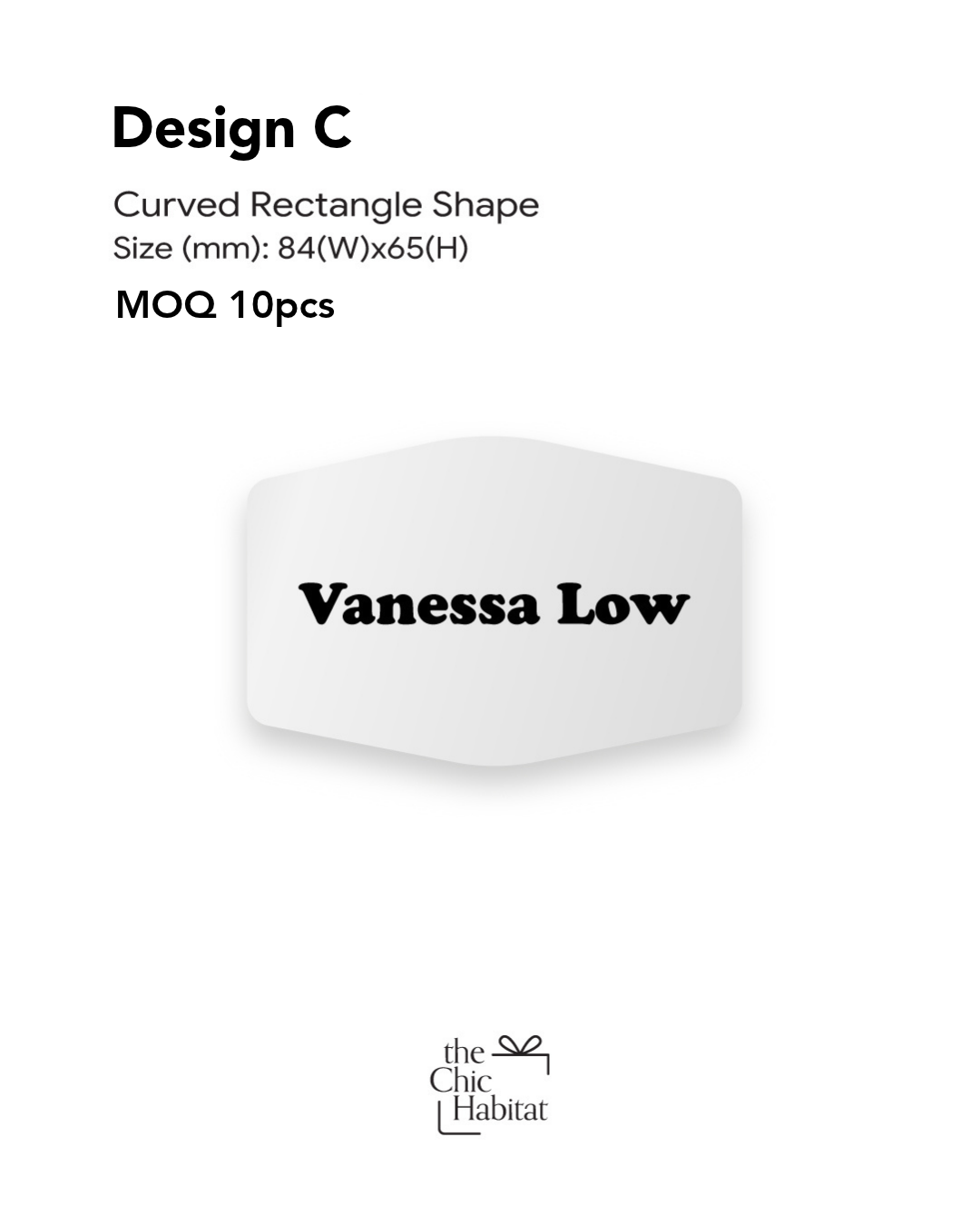 Personalised Acrylic Name Tag with Magnetic Back