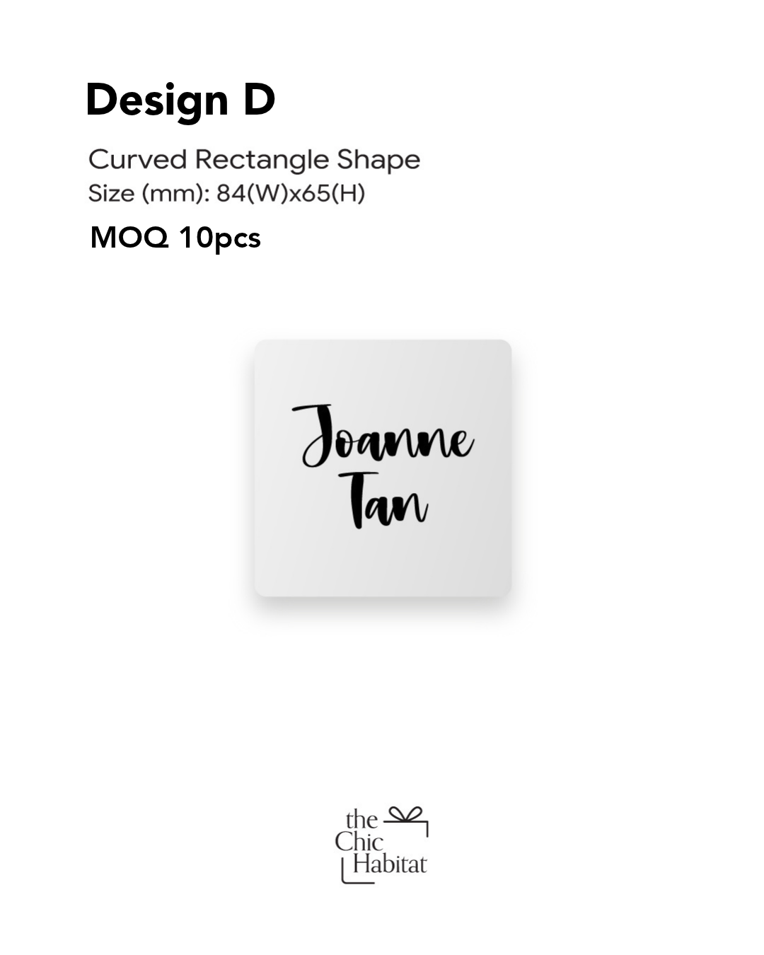 Personalised Acrylic Name Tag with Magnetic Back