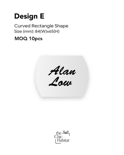 Personalised Acrylic Name Tag with Magnetic Back