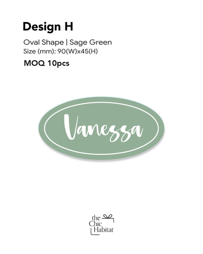 Personalised Acrylic Name Tag with Magnetic Back