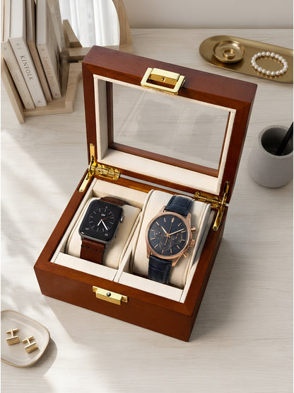 The Keeper Two | Wooden Watch Box Duo