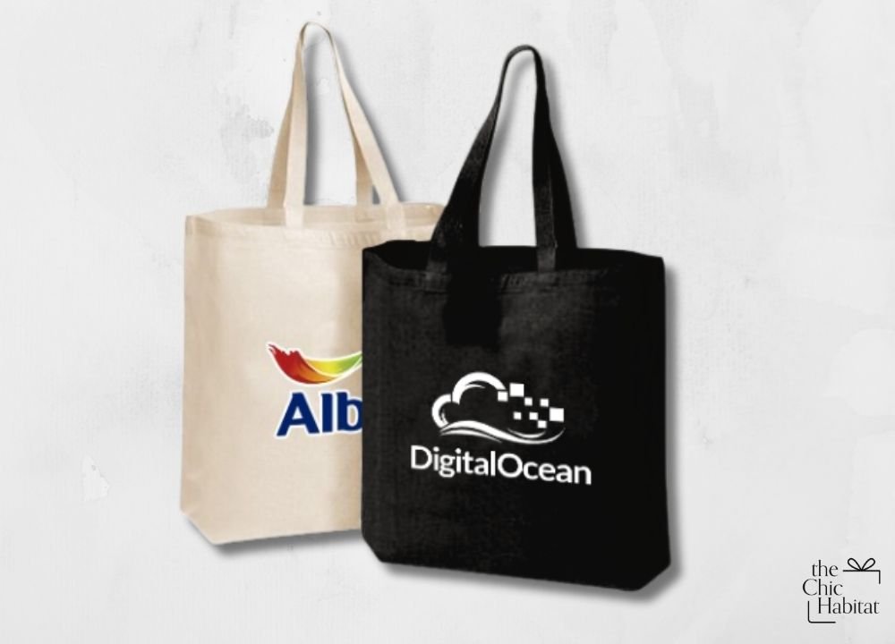 Basic Carry | Natural Cotton Tote Bag - 10oz -Personalized Gift- The Chic Habitat