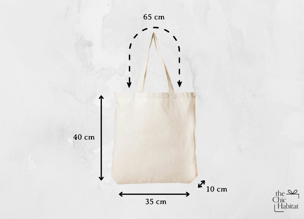 Basic Carry | Natural Cotton Tote Bag - 10oz -Personalized Gift- The Chic Habitat