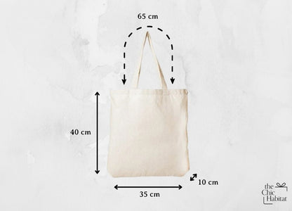 Basic Carry | Natural Cotton Tote Bag - 10oz -Personalized Gift- The Chic Habitat