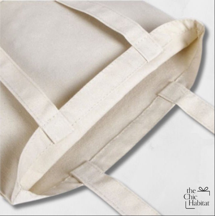 Basic Carry | Natural Cotton Tote Bag - 10oz -Personalized Gift- The Chic Habitat