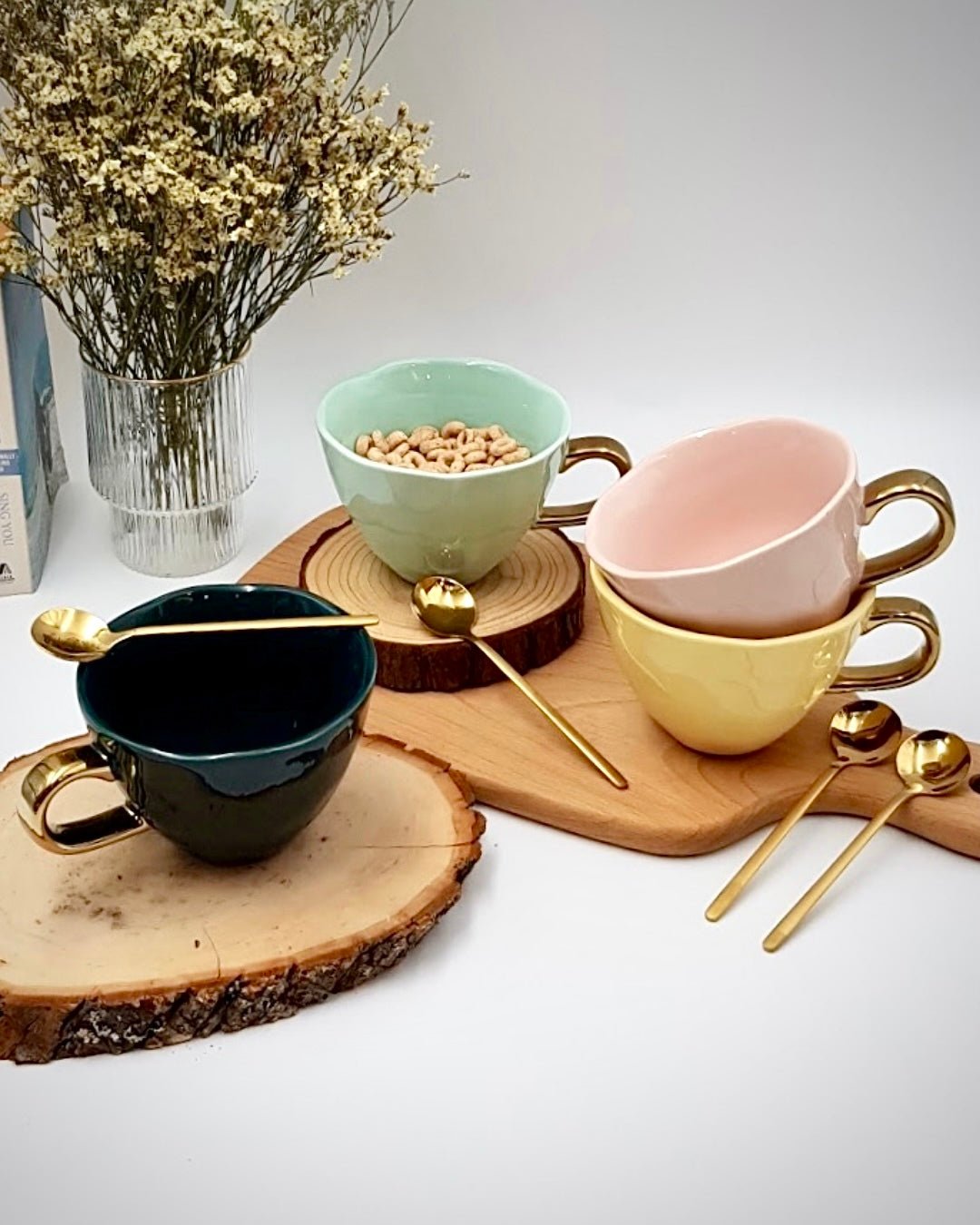 Breakfast Mug with Gold Handle - The Chic Habitat