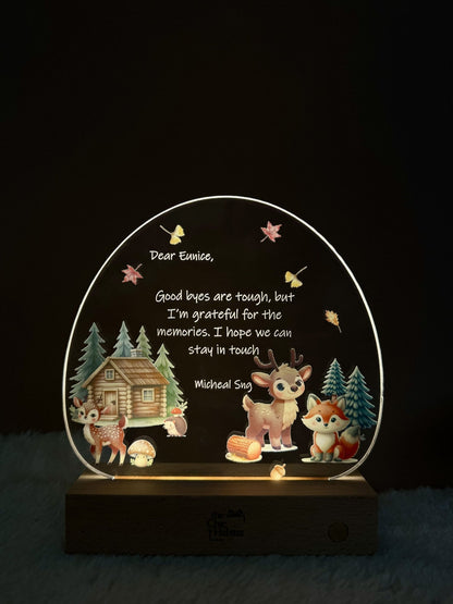 Cozy Cabin Nightlight | Acrylic LED Night Light - Personalized Gift - The Chic Habitat