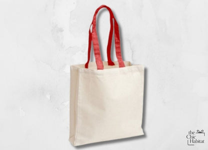 Duo Carry | Duo Tone Canvas Tote Bag - 12oz -Personalized Gift- The Chic Habitat