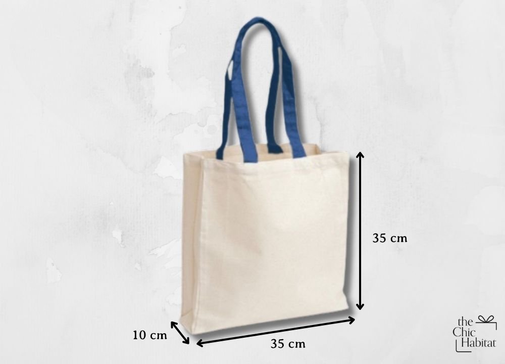 Duo Carry | Duo Tone Canvas Tote Bag - 12oz -Personalized Gift- The Chic Habitat