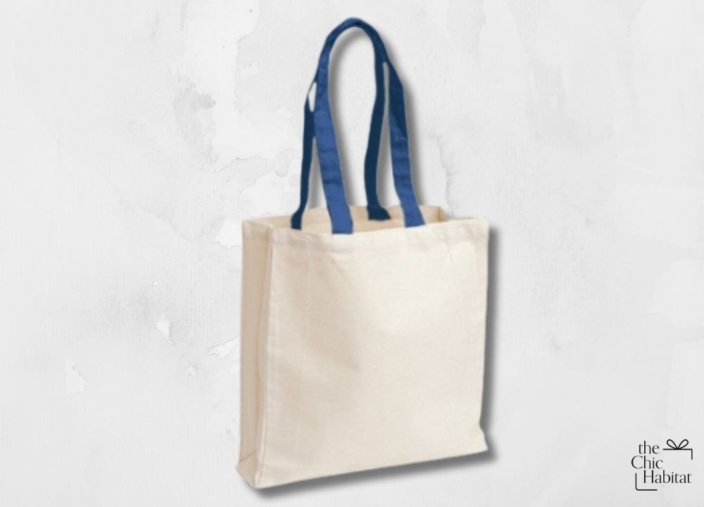 Duo Carry | Duo Tone Canvas Tote Bag - 12oz -Personalized Gift- The Chic Habitat