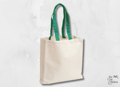 Duo Carry | Duo Tone Canvas Tote Bag - 12oz -Personalized Gift- The Chic Habitat