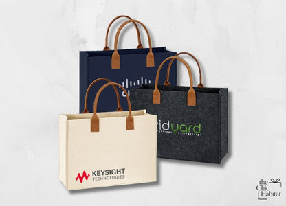 Felt Carry | Felt 2 Tone Tote Bag -Personalized Gift- The Chic Habitat