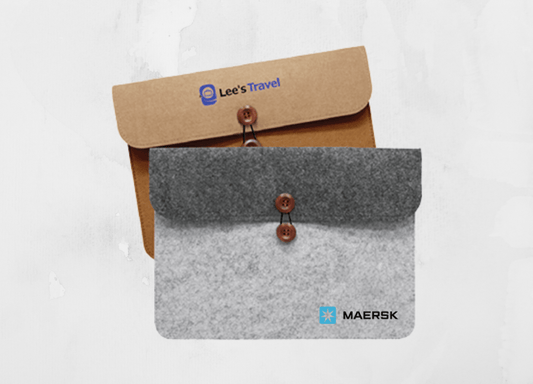 Feltform Sleeve | 15.4" Duo Tone Felt Sleeve Pouch - Personalized Gift - The Chic Habitat