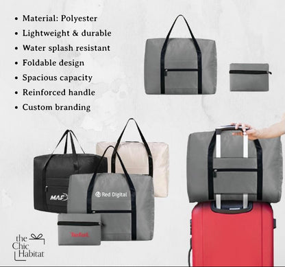Flex Carry | Foldable Holiday Travel Luggage Bag -Personalized Gift- The Chic Habitat