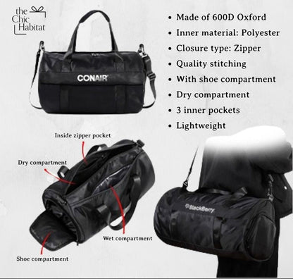 GoDuffel |Travel Oxford Duffel Gym Bag -Personalized Gift- The Chic Habitat