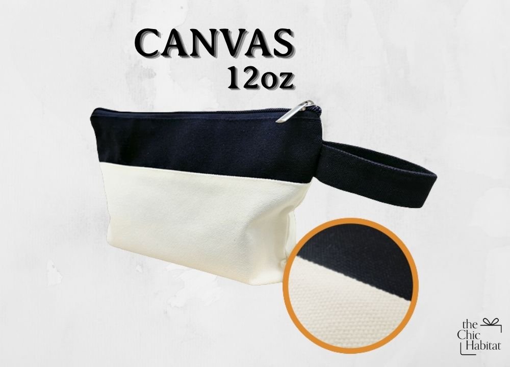 Handy Pouch | Canvas Zippered Pouch Travel Organiser 12oz -Personalized Gift- The Chic Habitat