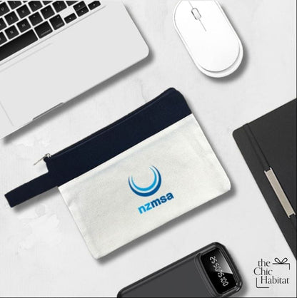 Handy Pouch | Canvas Zippered Pouch Travel Organiser 12oz -Personalized Gift- The Chic Habitat